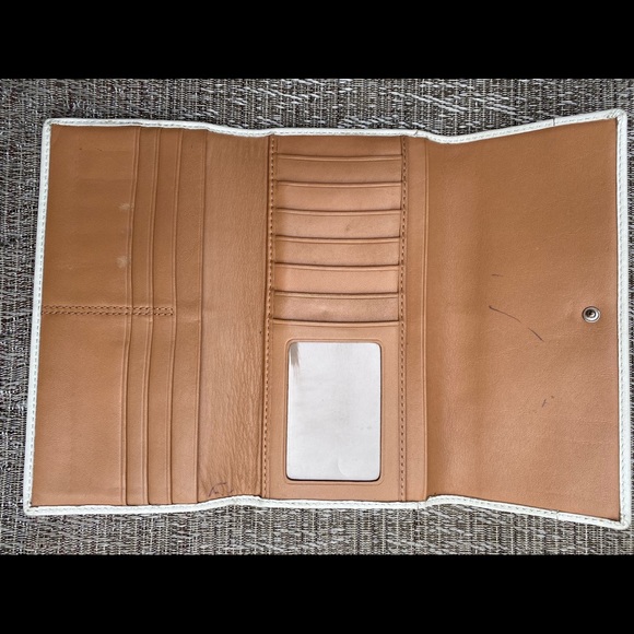 Small white Coach hobo purse and wallet - Picture 2 of 3